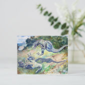 1897年の「ファイティング・ダイナソーズ」チャールズ・ナイト作 ポストカード (スタンド正面)