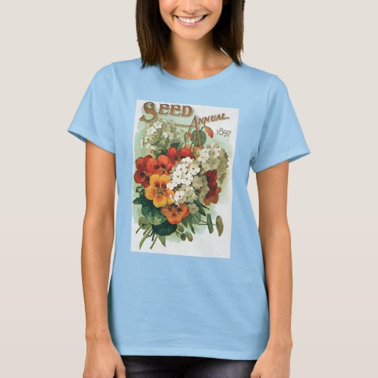 1897年イーストマンの種カタログ表紙のヴィンテージアート Tシャツ (正面)
