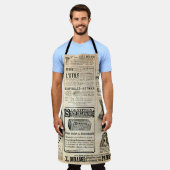 1897年フランスの新聞広告 エプロン (着用した状態)