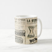 1897年フランスの新聞広告 コーヒーマグカップ (正面右)