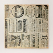 1897年フランスの新聞広告 ジグソーパズル (横)
