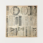 1897年フランスの新聞広告 タペストリー (正面(横))