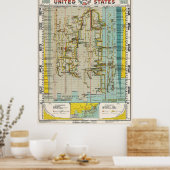 1897年南北戦争歴史図 ポスター (キッチン)