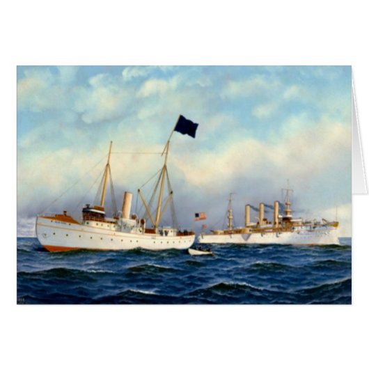 1897年製アメリカ巡洋艦ブルックリン (正面横)