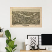 1897 Morgantown, WV Bird's Eye Viewパノラママップ ポスター (ホームオフィス)