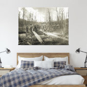 1898アラスカ先住民インディアンホワイトメンウッドブリッジ キャンバスプリント (インサイチュ (寝室))