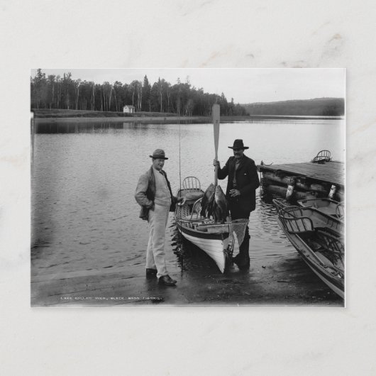 1898ゲビックブラックバス魚釣り ポストカード (正面)