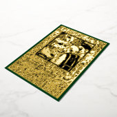 1898ビクトリアン年アールヌーボークリスマス出生 箔シーズンカード (回転した状態)