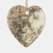 1898マサチューセッツ州ボストンの地形図 セラミックオーナメント (右)