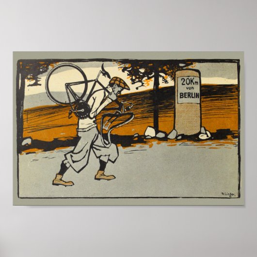 1898ヴィンテージサイクリングフェインガー広告アートポスター ポスター (正面)