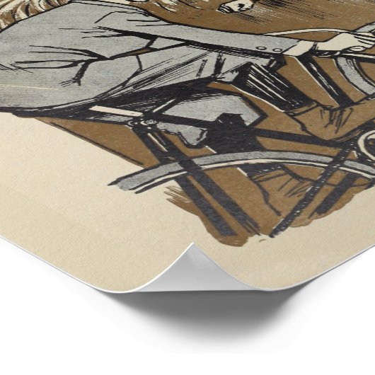 1898ヴィンテージサイクリングフェインガー広告アートポスター ポスター (角)