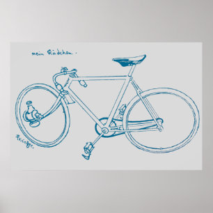 1898ヴィンテージ自転車イラストレーション広告アートポスター ポスター