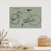1898ヴィンテージ自転車イラストレーション広告アートポスター ポスター (キッチン)