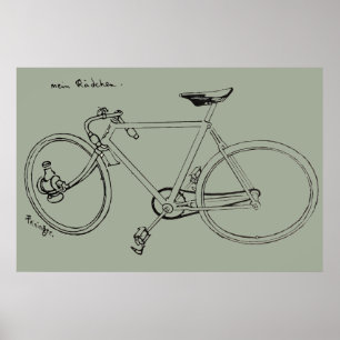 1898ヴィンテージ自転車イラストレーション広告アートポスター ポスター