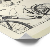 1898ヴィンテージ自転車女性広告アートポスター ポスター (角)