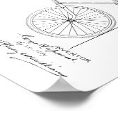 1898ヴィンテージ自転車特許プリント ポスター (角)
