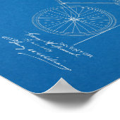 1898ヴィンテージ自転車特許青写真アートプリント ポスター (角)