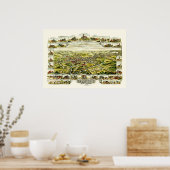 1898年からのニューハンプシャー州デリーの地図 ポスター (キッチン)