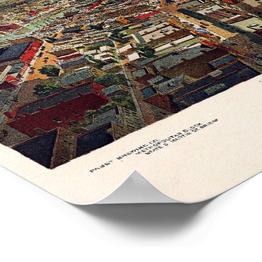 1898年のミルウォーキーウィスコンシンのパノラマビュー ポスター (角)