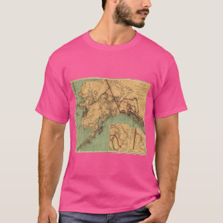1898年アラスカの金と石炭のヴィンテージマップ オーバーサイズ Tシャツ