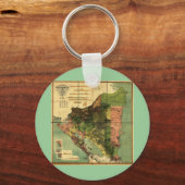 1898年ニカラグア公式地図 キーホルダー (正面)
