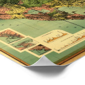 1898年ニカラグア公式地図 ポスター (角)