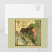 1898年ニカラグア公式地図 ポストカード (正面/裏面)