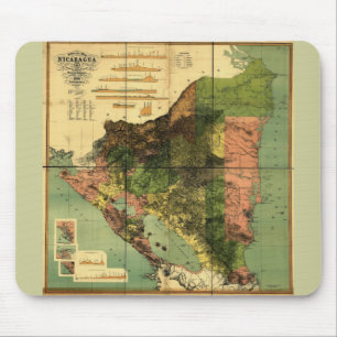 1898年ニカラグア公式地図 マウスパッド