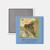 1898年ニカラグア公式地図 マグネット (正面/裏面)