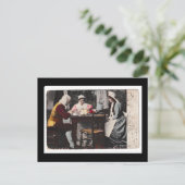 1898年ヴィンテージ初感謝祭ディナー ポストカード (スタンド正面)