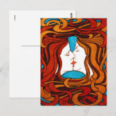 1898年頃キスをするの「髪の二つの顔」 ポストカード (正面/裏面)