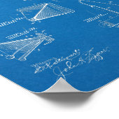 1898自転車ベル特許美術スケッチプリント ポスター (角)