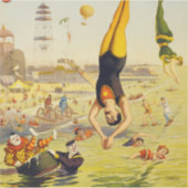 1898 Coney Island Sideshow Poster シール (正面)