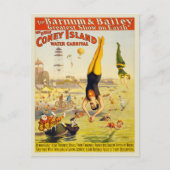 1898 Coney Island Sideshow Poster ポストカード (正面)