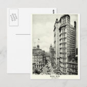 1898 Park Row，ニューヨーク ポストカード (正面/裏面)