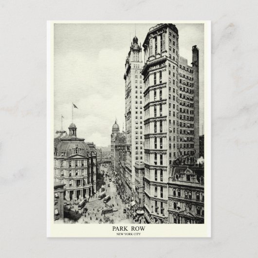 1898 Park Row，ニューヨーク ポストカード (正面)