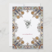 1899ビクトリアン年アールヌーボーフローラ縁ど 招待状 (裏面)