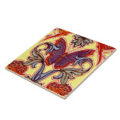 1899ビクトリアン年アールヌーボー蝶の模様 タイル (側面)