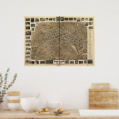 1899モーリストウンNJ鳥瞰図パノラママップ ポスター (キッチン)