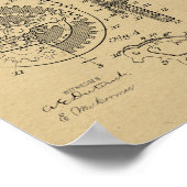 1899レバー推進自転車特許プリント ポスター (角)