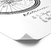 1899ヴィンテージチェーンレス自転車特許プリント ポスター (角)