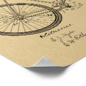 1899ヴィンテージチェーンレス自転車特許プリント ポスター (角)