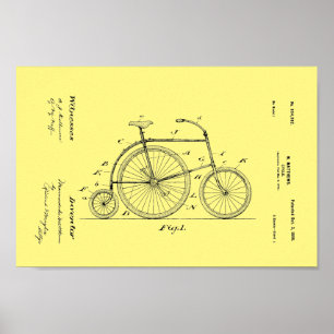 1899ヴィンテージ自転車特許プリント ポスター