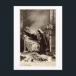 1899年にハムレットとしてサラ・ベルナール(1844-1923年) ポストカード<br><div class="desc">イメージ: Adelphiの劇場(b/wの写真)の1899年の生産のハムレットとして105277サラ・ベルナール(1844-1923年)。  個人のコレクション、Stapletonのコレクション。  芸術、ファインアート。</div>