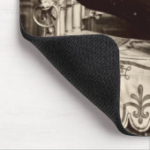 1899年にハムレットとしてサラ・ベルナール(1844-1923年) マウスパッド (コーナー)