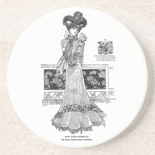 1899年のダブリンのシンプル及びかわいらしい通りの衣裳 コースター (正面)