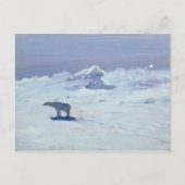 1899年の月夜のホッキョクグマ狩り ポストカード (正面)