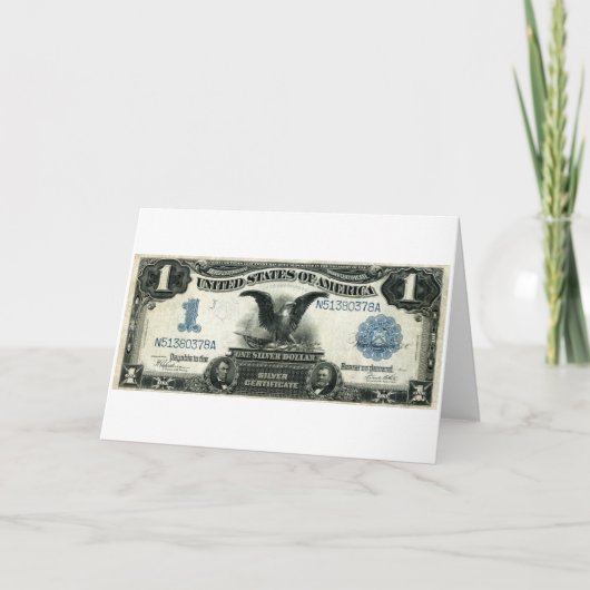 1899年の1つのドル米国の銀証券 カード (正面)