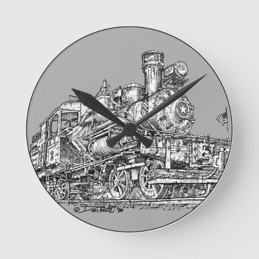 1899年のHeislerの蒸気機関 ラウンド壁時計 (正面)