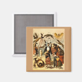 1899年犬の訓練を受けた法 – ヴィンテージサーカス法ポスター マグネット (正面/裏面)